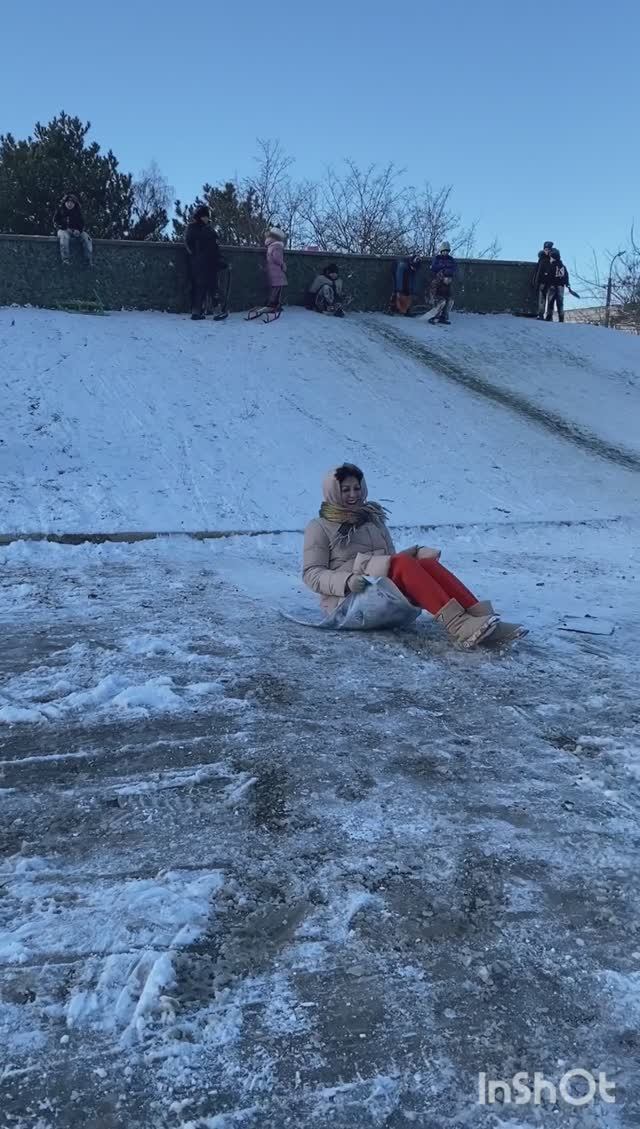 Зимние покатушки 🛷 #зима #зимавкрыму #зимниепокатушки смотреть онлайн