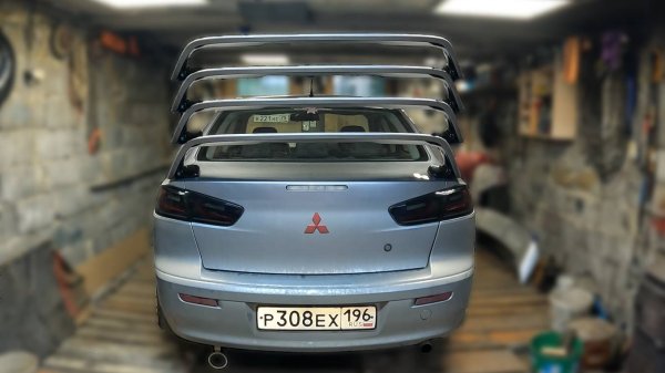 Silver Samurai - Занимательная аэродинамика. Спойлер Mitsubishi Lancer X. Demon eye, доработка фар.