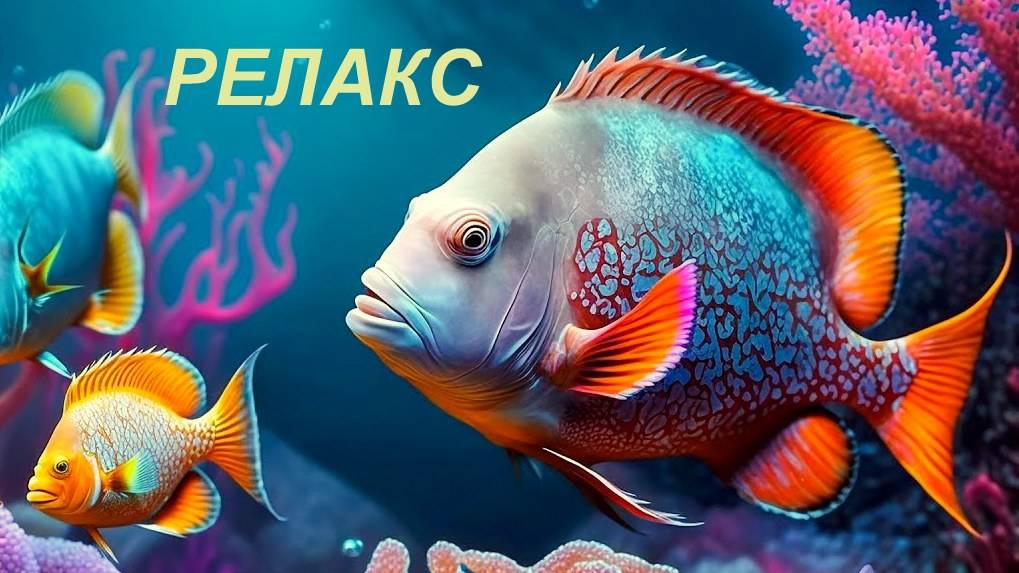 Красивая Музыка Релакс Аквариум Рыбки - 60 минут релаксации. смотреть онлайн
