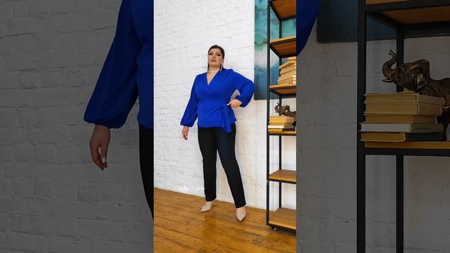 Блузка с запАхом с завязкой сбоку однотонная смотреть онлайн