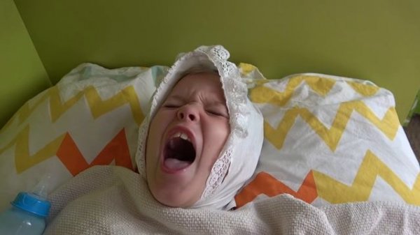 Lera found a doll and pretends to be a parent