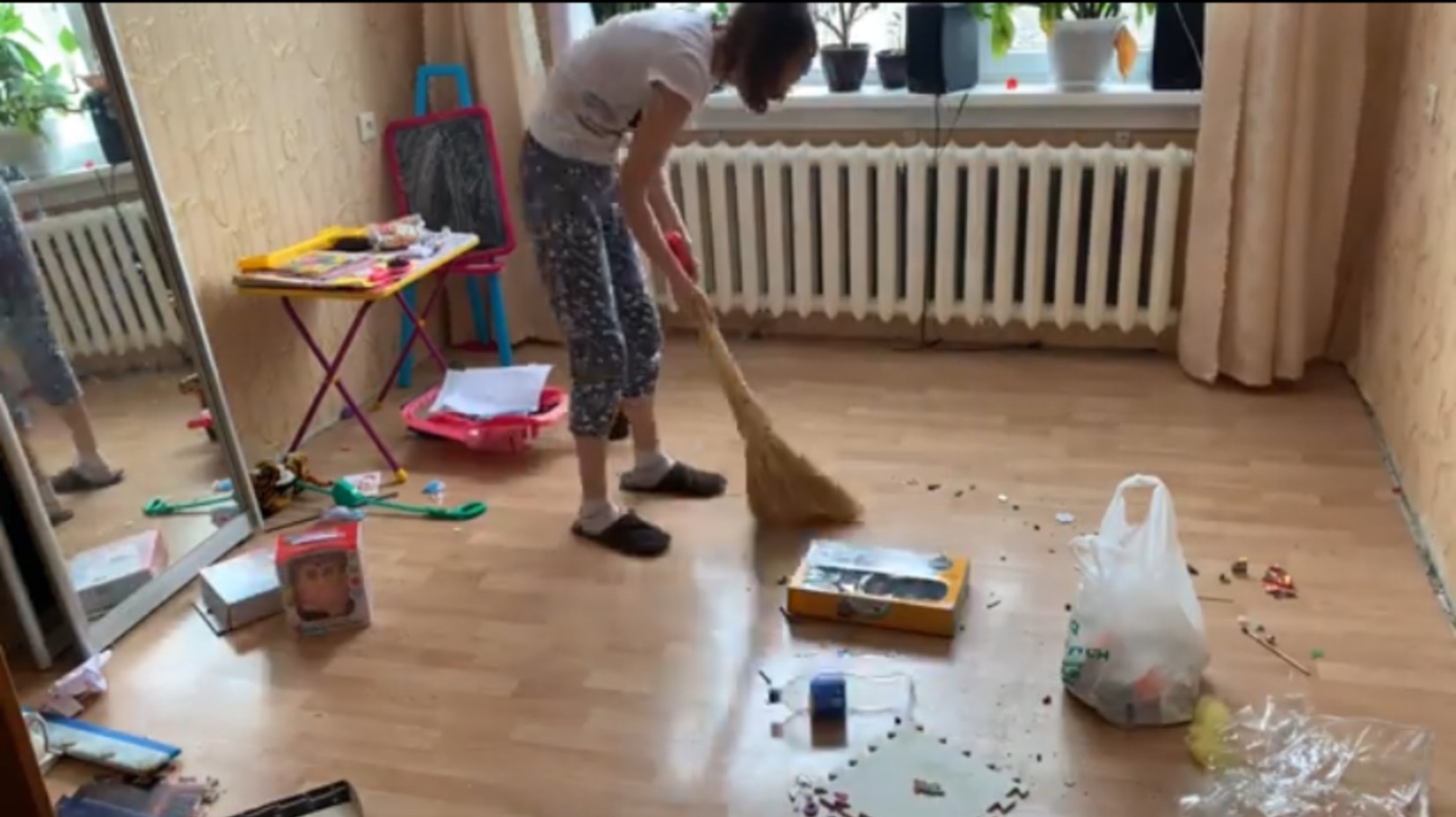 УБОРКА И РАСХЛАМЛЕНИЕ ПОСЛЕ РЕМОНТА КОМНАТЫ/МОТИВАЦИЯ НА УБОРКУ/УСТАНОВИЛИ МЕЖКОМНАТНЫЕ ДВЕРИ/