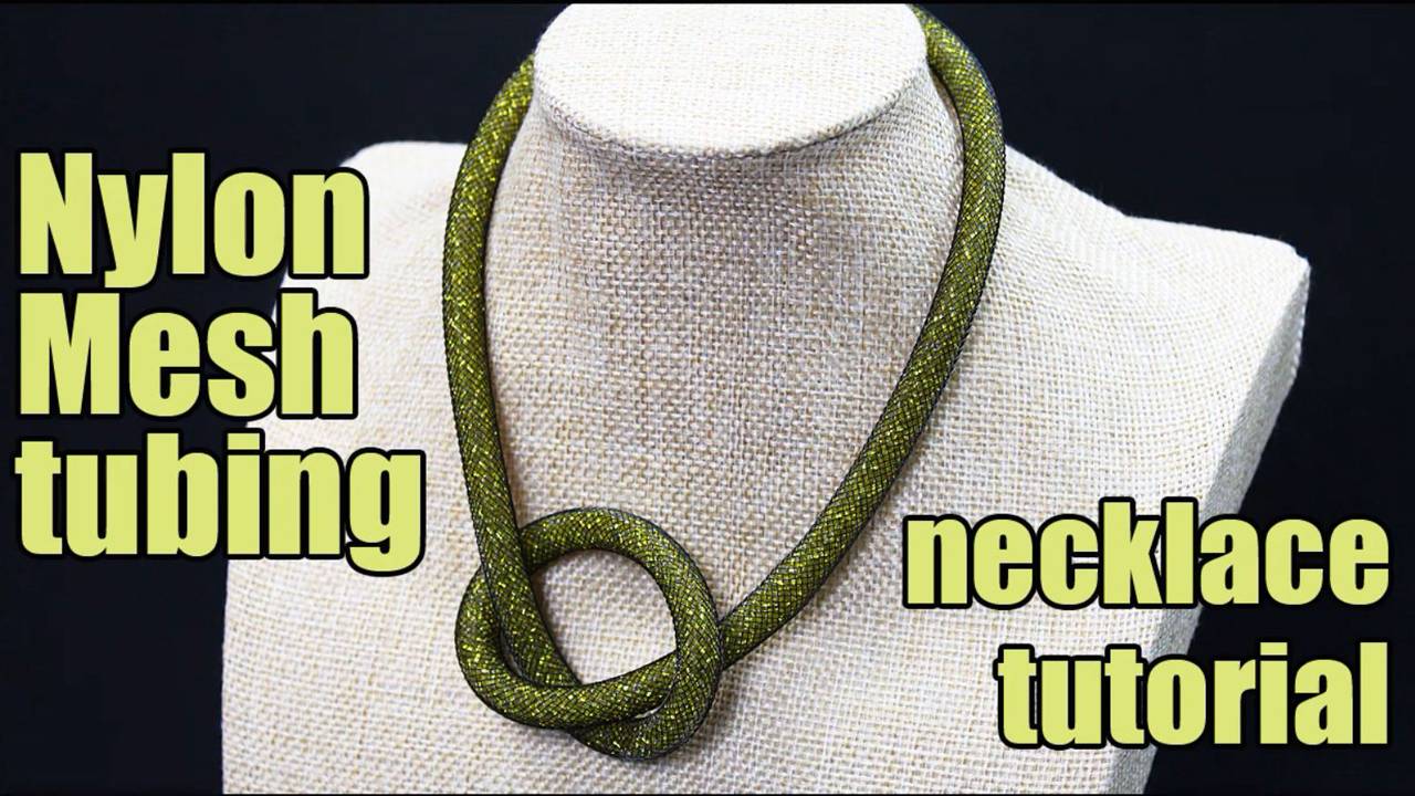 Украшения из ювелирной сетки своими руками. Ожерелье мастер класс смотреть онлайн