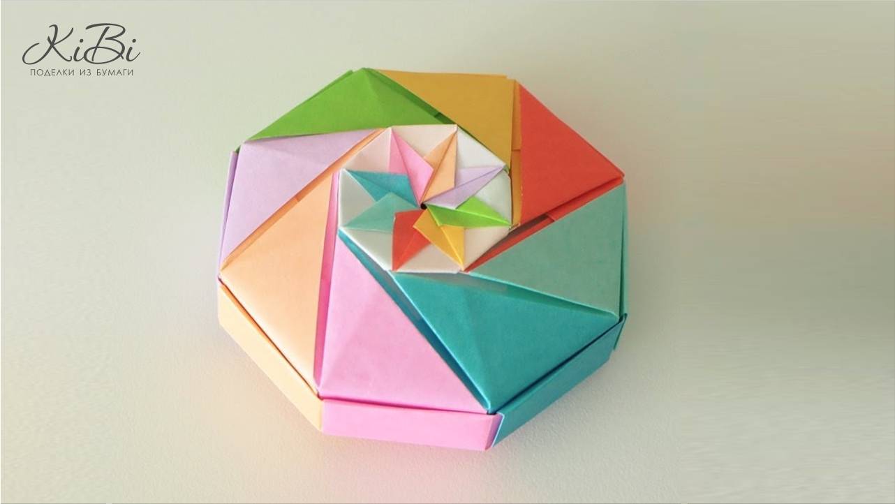 Восьмиугольная коробочка своими руками | Оригами Поделки из бумаги | DIY смотреть онлайн