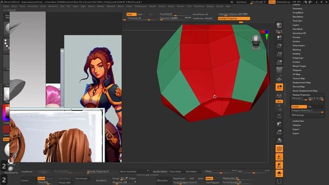 Курс по созданию стилизованного персонажа (ZBrush+Substance+Marmoset) - Урок 25