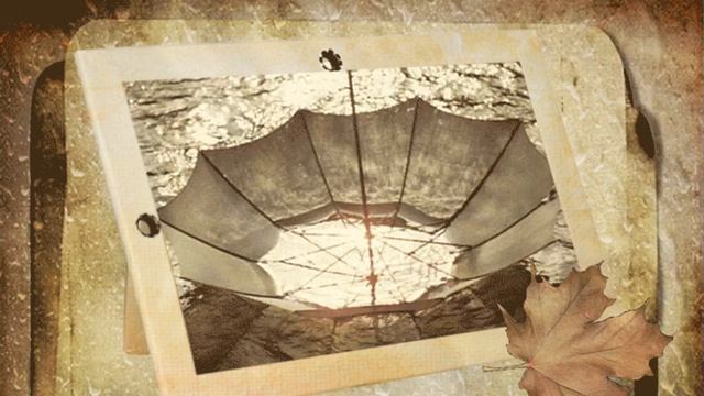 Осенний футаж. Зонтик в луже. смотреть онлайн