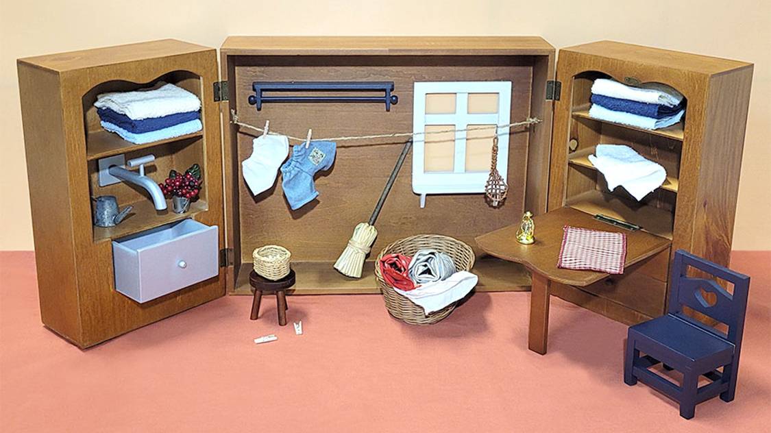 Деревянная прачечная для кукол Birgitte Frigast смотреть онлайн