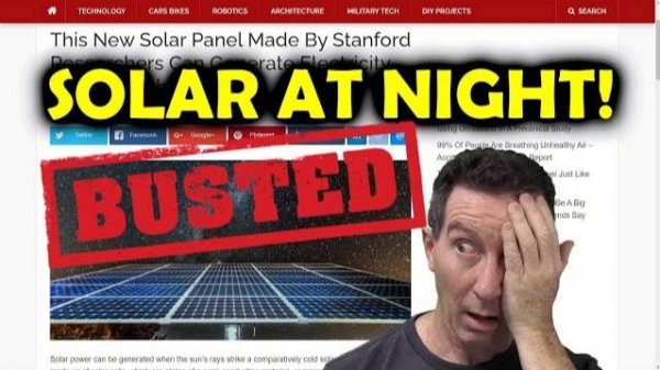 EEVblog 1467 - Stanford Solar Power at Nightime! BUSTED