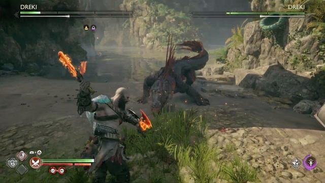 God Of War Ragnarok - Double Dreki Boss Fight (No Damage / GMGOW)