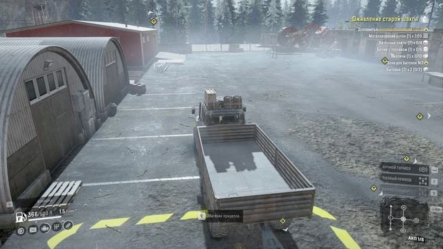 SnowRunner. Юкон. Подтопленные предгорья. Сумасшедший прицеп смотреть онлайн