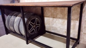 Как сделать рабочий стол для сезонного  хранения шин в гараж