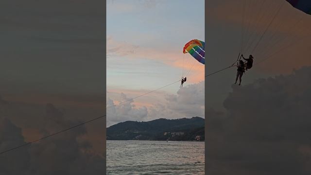 Парасейлинг на центральном пляже Патонга на Пхукете смотреть онлайн