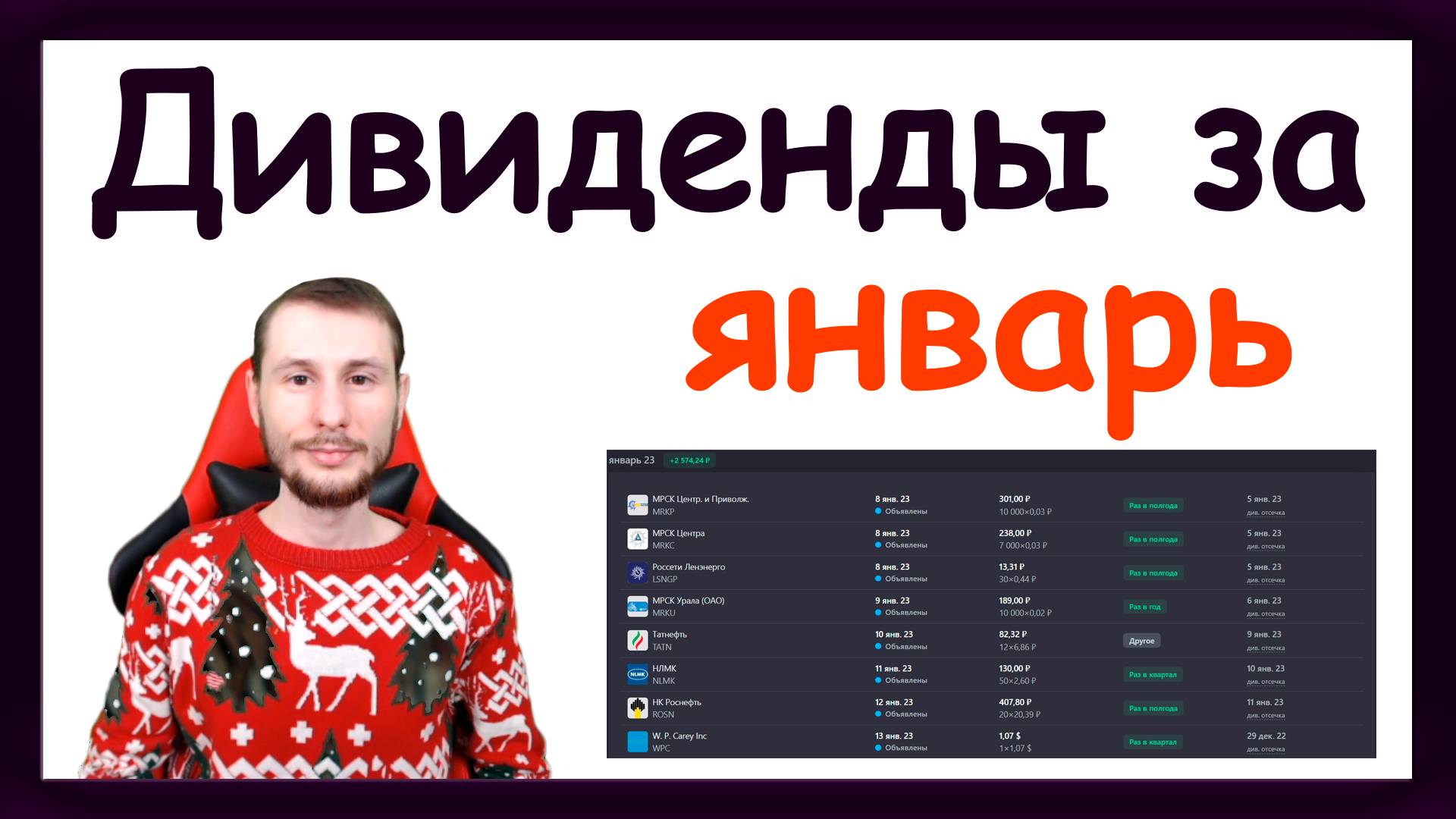Дивиденды в январе 2023, итоги 2022 года! Какие акции купить, чтобы получить дивиденды в январе 2023 смотреть онлайн
