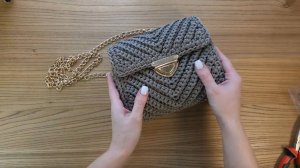 Как связать сумку из шнура.