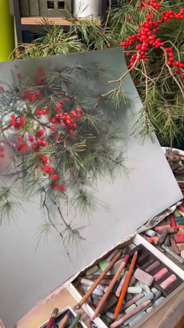 Рисуем этот сюжет в субботу сухой пастелью с Татьяной Каштальян. Присоединяйтесь! смотреть онлайн