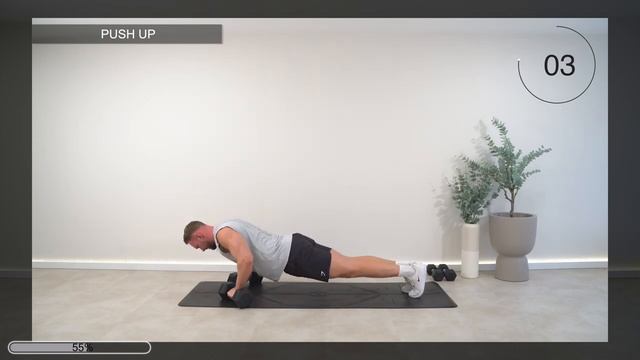 30 MIN HARD UPPER BODY WORKOUT WITH DUMBBELLS   FAT BURN (At Home, No repeat)