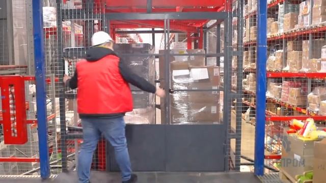 Грузовой подъемник для оптового склада смотреть онлайн