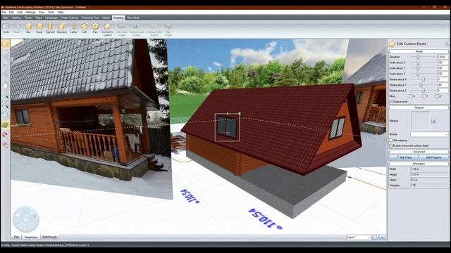 Строим деревянный дом в программе Realtime