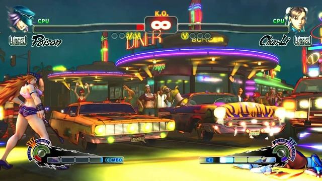 POISON vs CHUN LI (Hardest) Ultra Street Fighter IV (2022) CPU Battle! смотреть онлайн