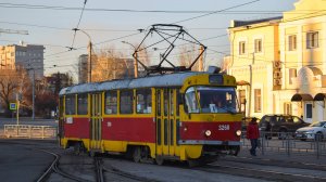 Трамвай Tatra T3SU-3268. Покатушки по Барнаулу.