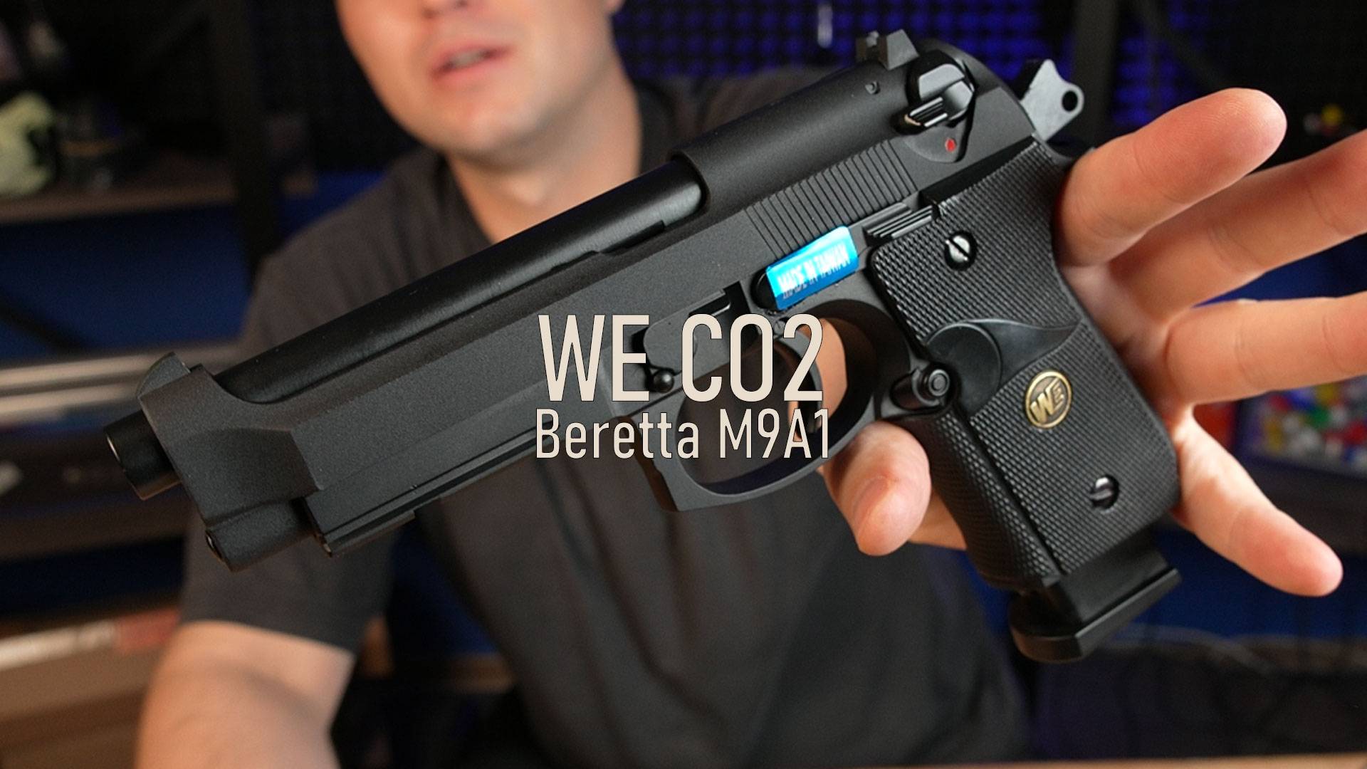 Страйкбольный пистолет WE Beretta M9A1 Rail Black, CO2 (WE-M008-CO2) смотреть онлайн