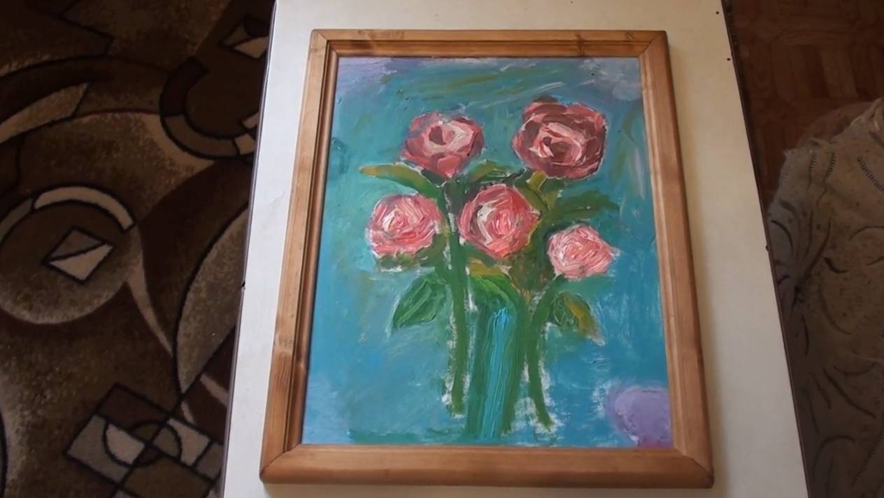 Картина маслом Розы смотреть онлайн