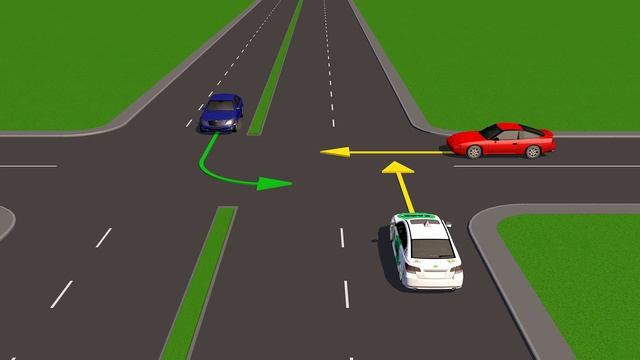 Разъезд автомобилей на перекрестке равнозначных дорог. смотреть онлайн