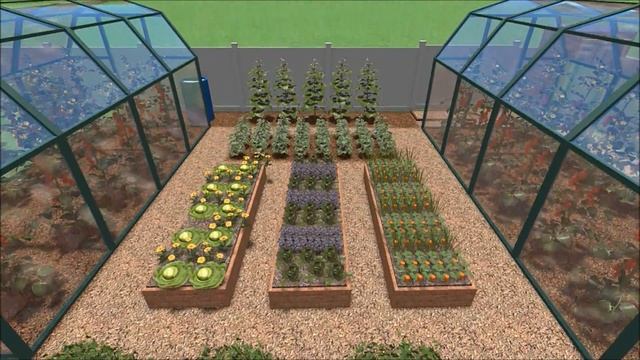 Ландшафтный проект участка 10 соток. 3D визуализация. смотреть онлайн