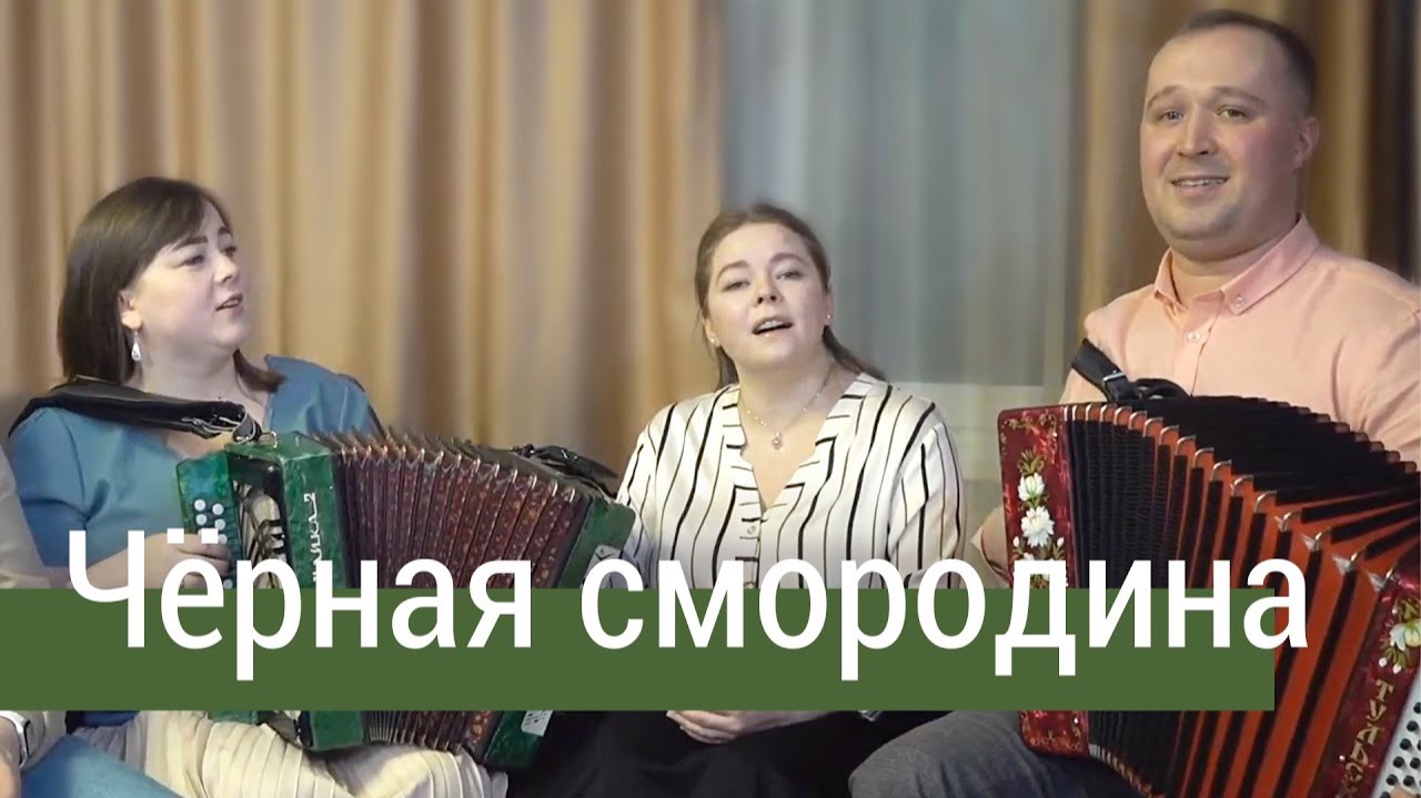 Чёрная смородина в две гармони – поёт ансамбль Пташица / Гармонисты Лия Брагина и Иван Разумов смотреть онлайн