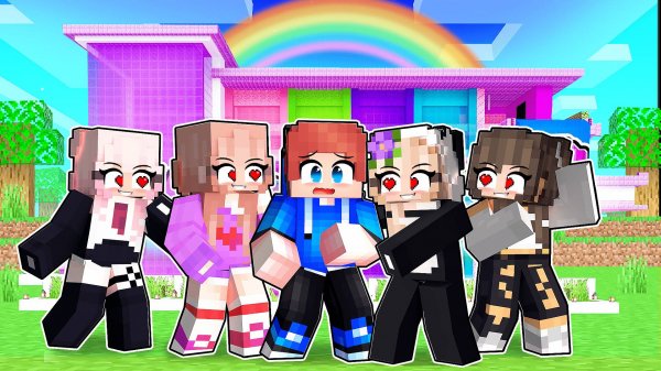 Удочерил БЕЗУМНЫХ ФАНАТОК в Майнкрафт!