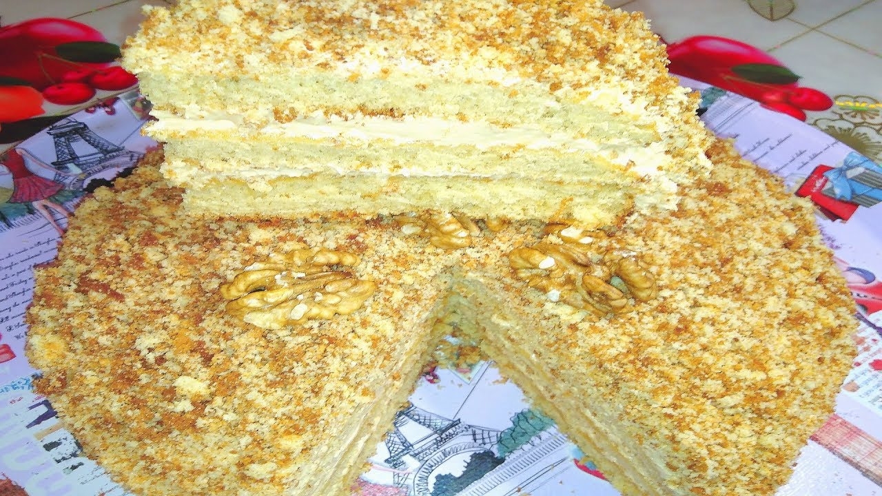 Медовый торт (медовик).НА КУХНЕ У ЦЫГАНОЧКИ. смотреть онлайн