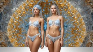 Underwear Fashion Show in a Crystal Paradise - AI Underwear Lookbook