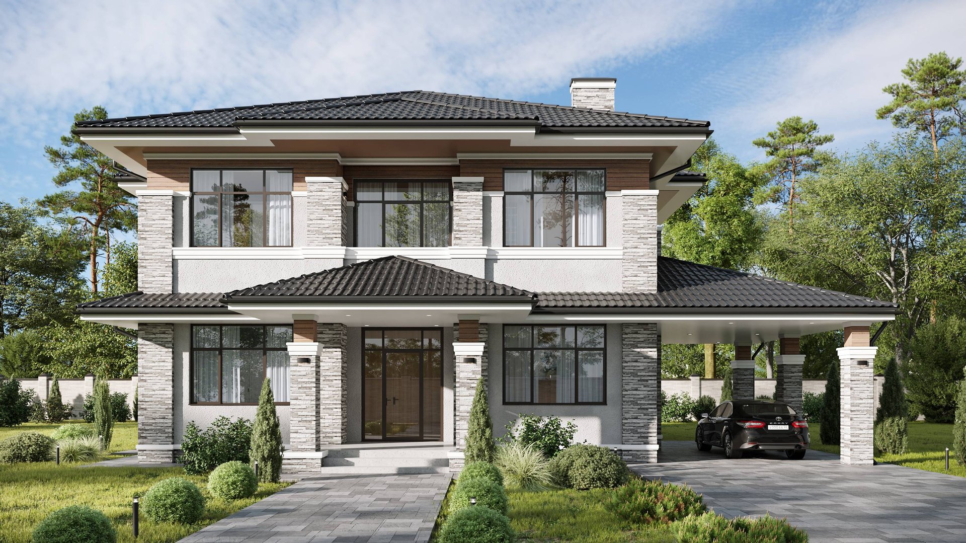 Двухэтажный коттедж 200 кв.м смотреть онлайн