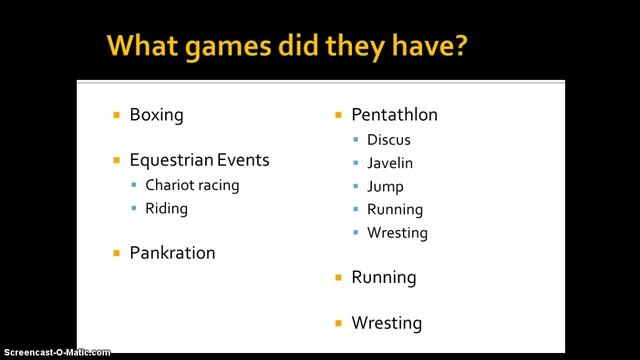 Olympic Games & Greek Gods And Goddesses