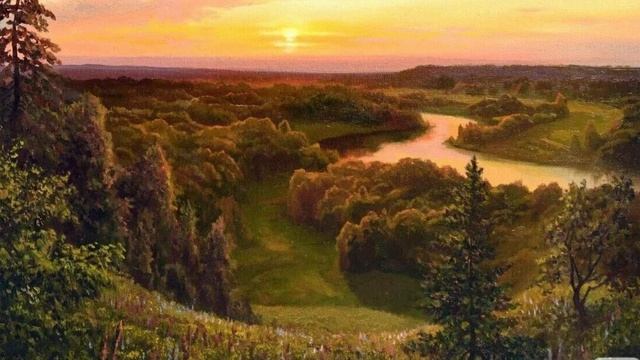 934.🎼. «Небо тёмно-синее» - Уральский народный хор, живопись смотреть онлайн