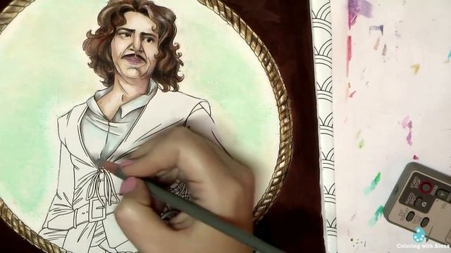 'The Princess Bride' Inigo Montoya / Coloring with Prismacolor pencils смотреть онлайн