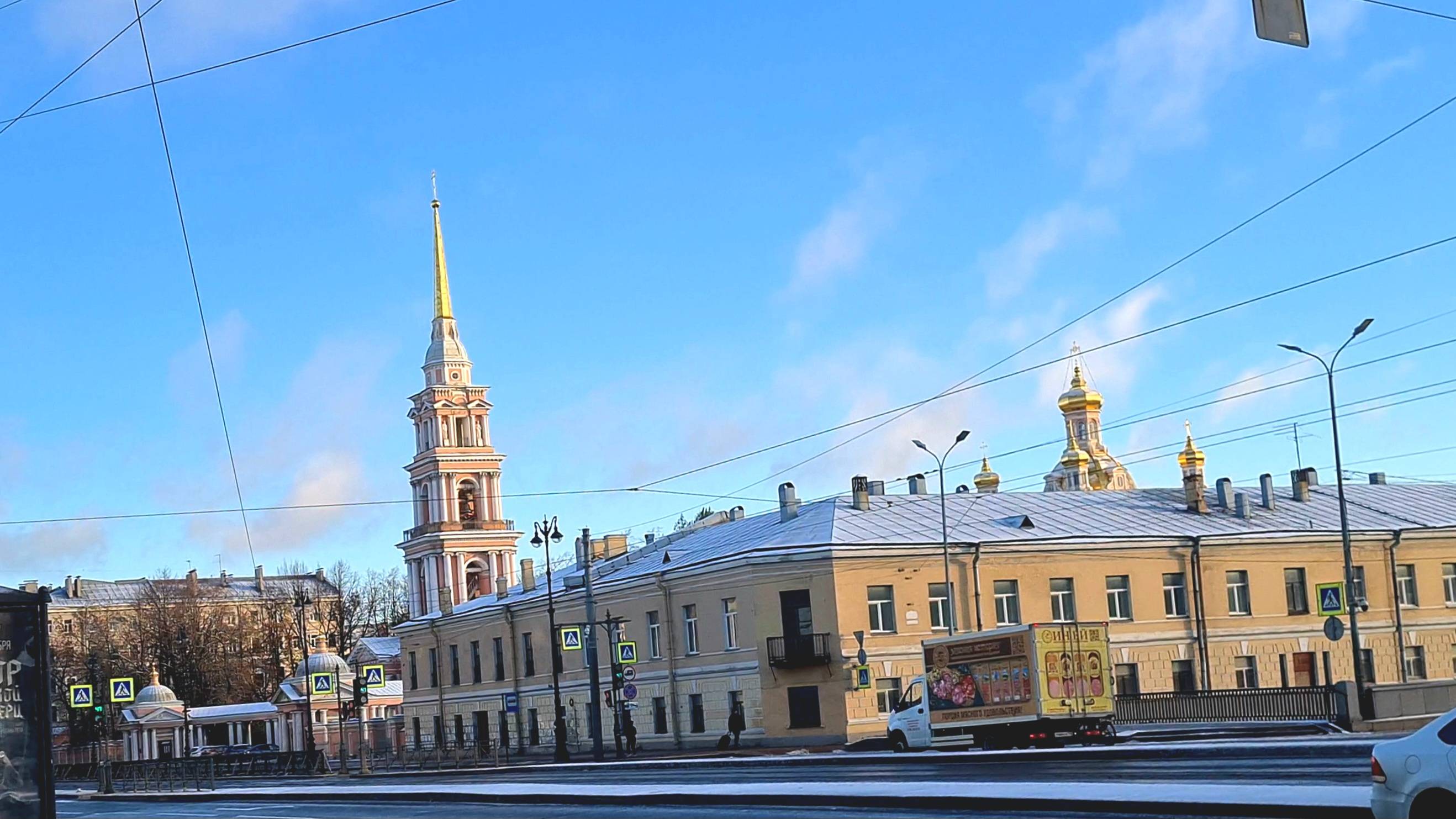Санкт-Петербург. Гуляем ясным морозным утром. смотреть онлайн
