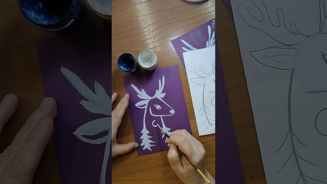 2 Образное рисование. Зимний олень смотреть онлайн