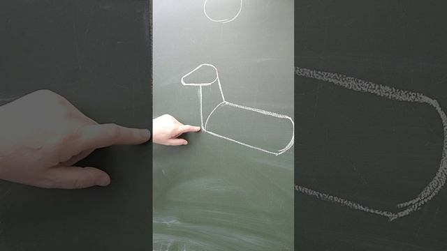 Олень. Рисунок мелом на доске для карандашного наброска. смотреть онлайн