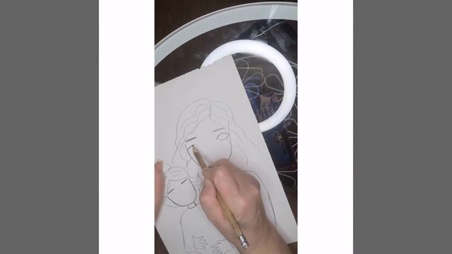 Рисуем маму.(карандаш) смотреть онлайн