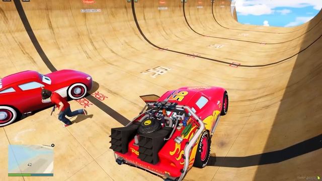 СПУСК БЕЗ ТОРМОЗОВ на ВСЕХ МОЛНИЯ МАКВИН по ТРАМПЛИНУ vs БУЙВОЛСОН в ГТА 5! смотреть онлайн