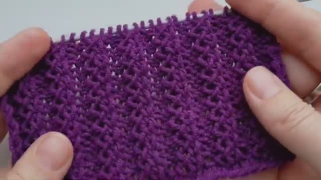 Объемный узор спицами смотреть онлайн