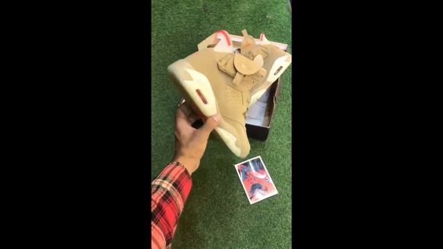 Nike Air Jordan 6 "TRAVIS SCOTT" (MASTER COPY) BRITISH KHAKI смотреть онлайн
