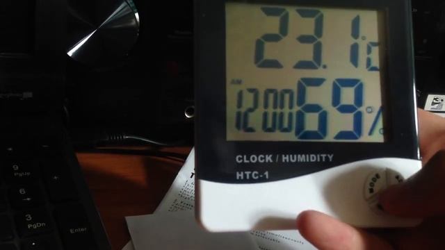 Дигитален часовник с термометър и влагомер смотреть онлайн