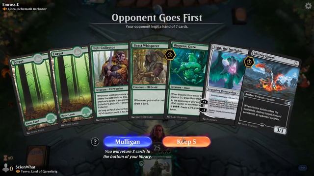 MTG Arena Brawl Yorvo vs Kiora (TBD) Round 2 смотреть онлайн
