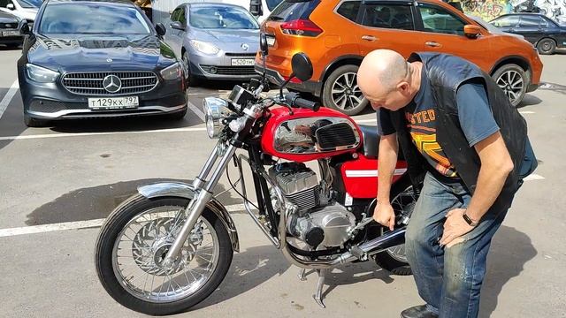 Новый мотоцикл Ява 350/640 Реплика (Ява Ретро), 2024 года выпуска. Внешний вид, звук мотора Jawa смотреть онлайн