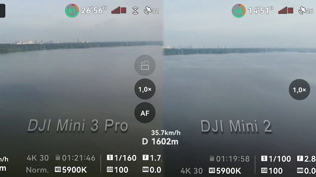 DJI Mini 3 Pro vs Mini 2 (RC-N1) смотреть онлайн