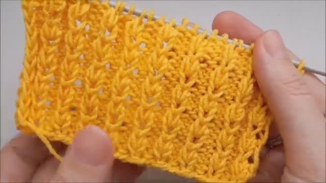 Красивый вертикальный узор спицами смотреть онлайн