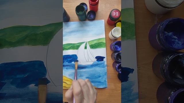 Закрашиваем парусник смотреть онлайн