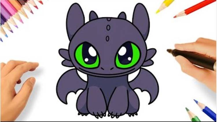 КАК ЛЕГКО НАРИСОВАТЬ БЕЗЗУБИКА | КАК ПРИРУЧИТЬ ДРАКОНА смотреть онлайн